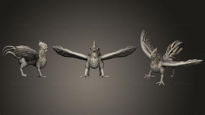 Figurines simple (Rooster Griffin, STKPR_1101) 3D models for cnc